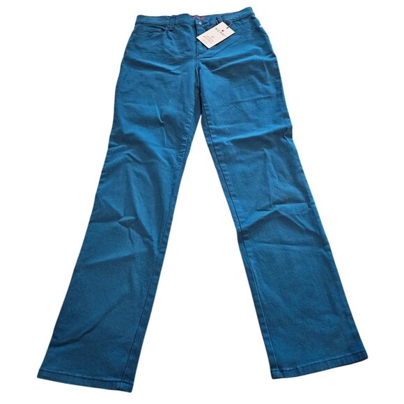 Gloria Vanderbilt Amanda Jeans Classic Rise Tapered Leg Stretch Blue Sz 4 NWT - Picture 1 of 14